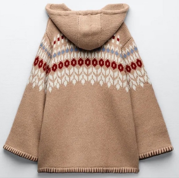 Wool Blend Jacquard Poncho - Picture 6 of 7